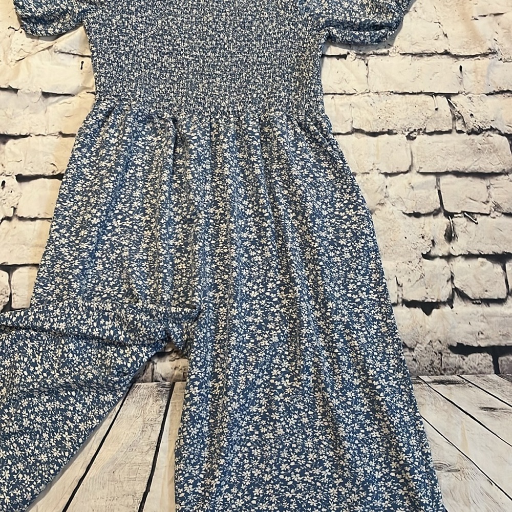 Floral Blue Jumpsuit - Picture 3 of 7